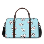 Doodle Cow Pattern Print Duffle Bag