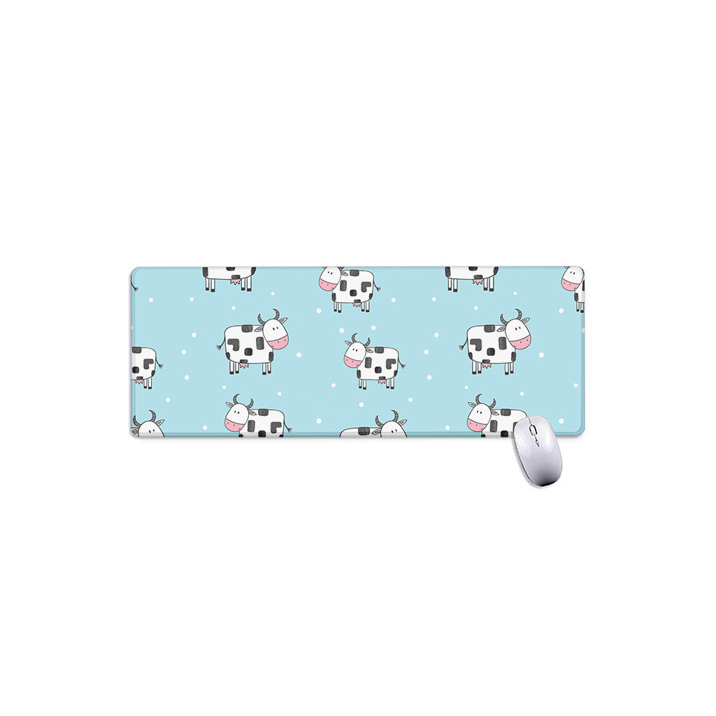 Doodle Cow Pattern Print Extended Mouse Pad