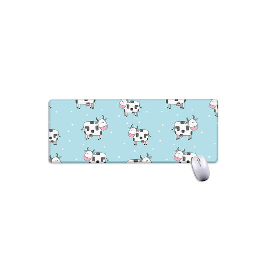 Doodle Cow Pattern Print Extended Mouse Pad