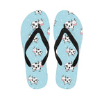 Doodle Cow Pattern Print Flip Flops