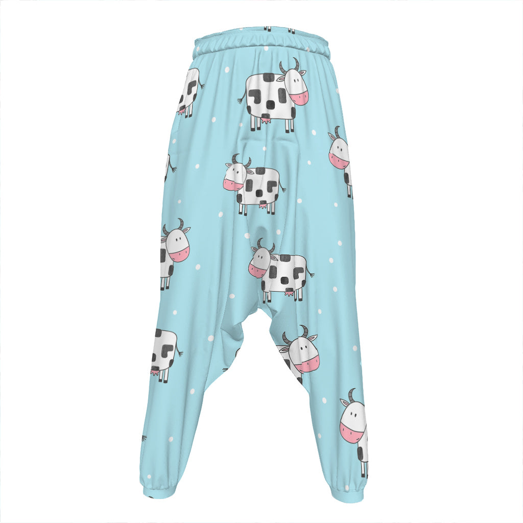 Doodle Cow Pattern Print Hammer Pants