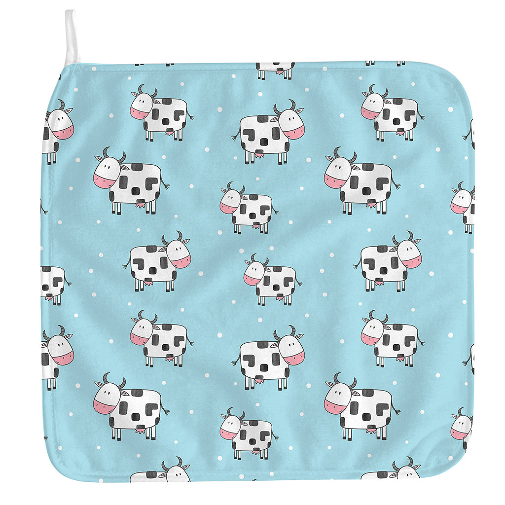 Doodle Cow Pattern Print Hand Towel