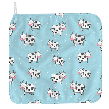 Doodle Cow Pattern Print Hand Towel