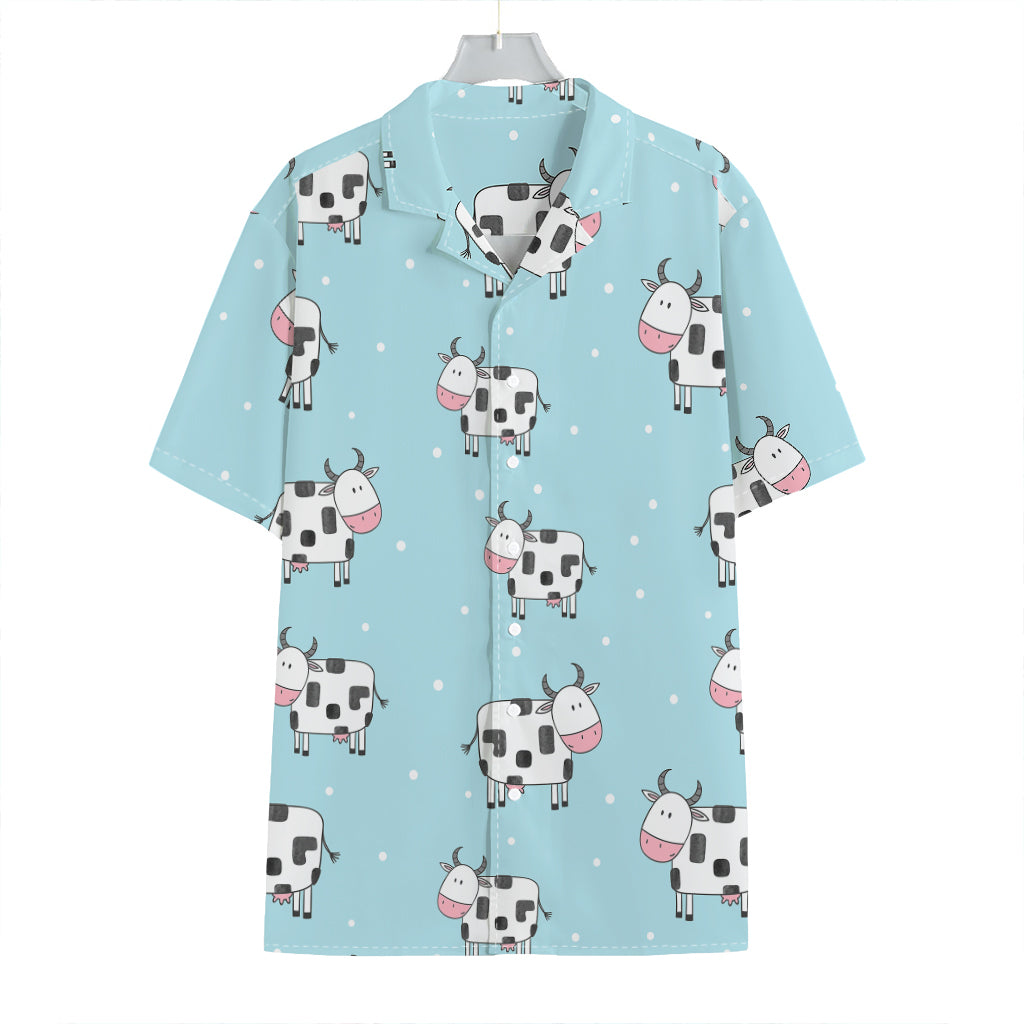 Doodle Cow Pattern Print Hawaiian Shirt