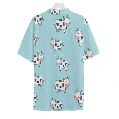 Doodle Cow Pattern Print Hawaiian Shirt