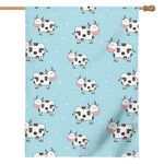 Doodle Cow Pattern Print House Flag