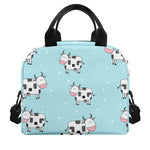 Doodle Cow Pattern Print Insulated Lunch Bag