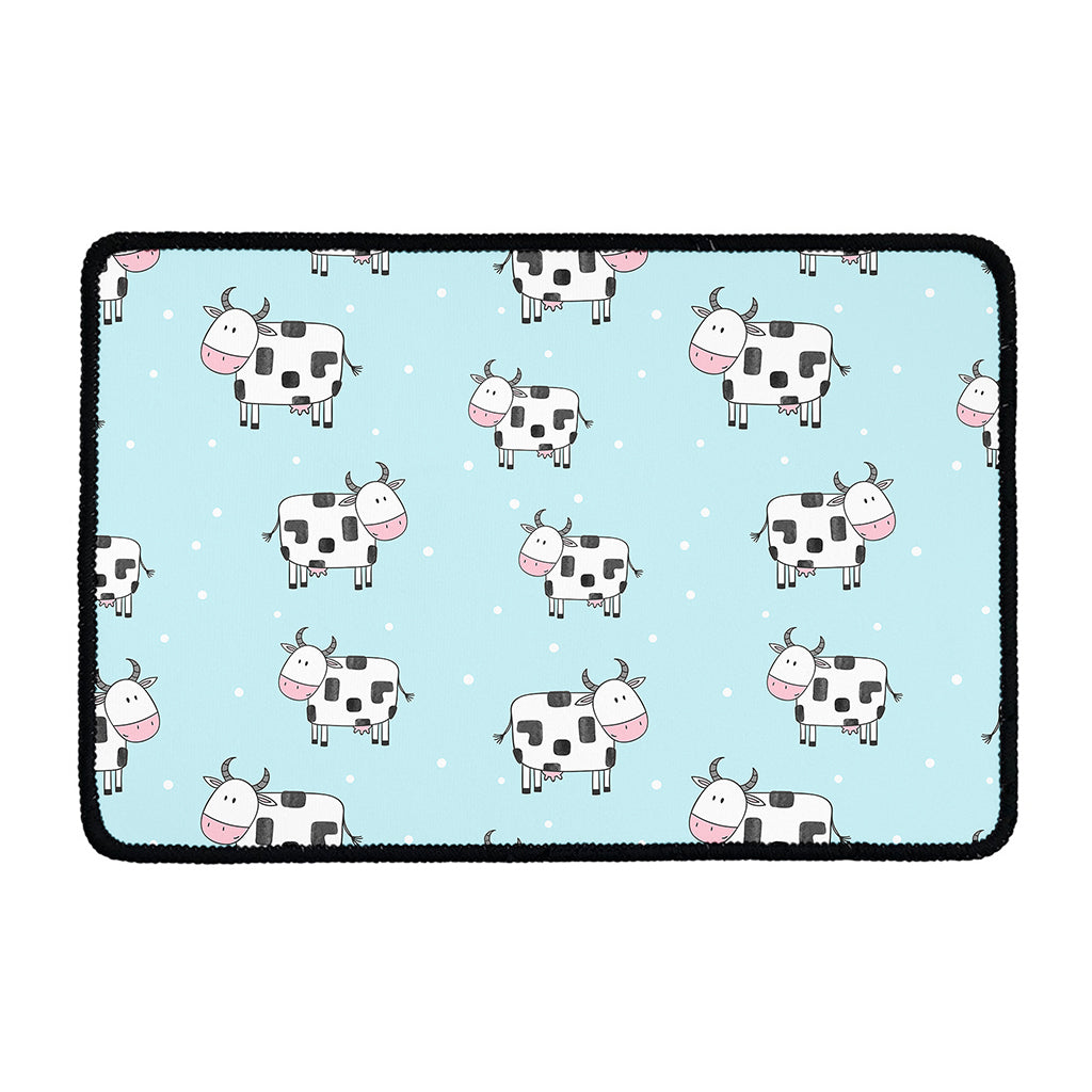 Doodle Cow Pattern Print Kitchen Mat