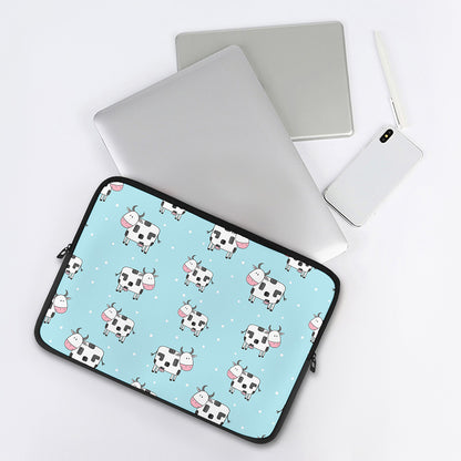 Doodle Cow Pattern Print Laptop Sleeve