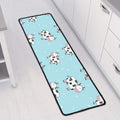 Doodle Cow Pattern Print Long Kitchen Mat