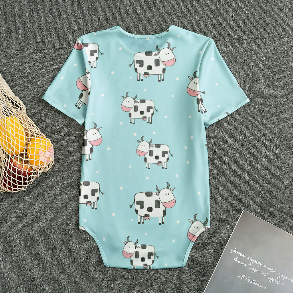 Doodle Cow Pattern Print Men's Bodysuit