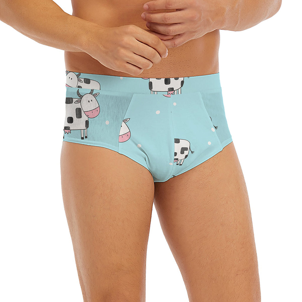 Doodle Cow Pattern Print Men's Briefs