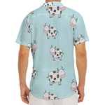 Doodle Cow Pattern Print Men's Deep V-Neck Shirt