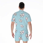 Doodle Cow Pattern Print Men's Rompers