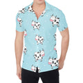 Doodle Cow Pattern Print Men's Shirt