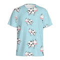 Doodle Cow Pattern Print Men's Athletic T-Shirt