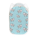 Doodle Cow Pattern Print Mesh Laundry Hamper