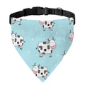 Doodle Cow Pattern Print Over The Collar Dog Bandana