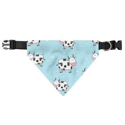 Doodle Cow Pattern Print Over The Collar Dog Bandana