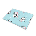 Doodle Cow Pattern Print Pet Cooling Mat Cover