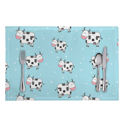 Doodle Cow Pattern Print Placemat