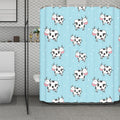 Doodle Cow Pattern Print Polyester Shower Curtain