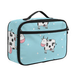 Doodle Cow Pattern Print Portable Lunch Bag