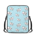 Doodle Cow Pattern Print Rectangular Crossbody Bag
