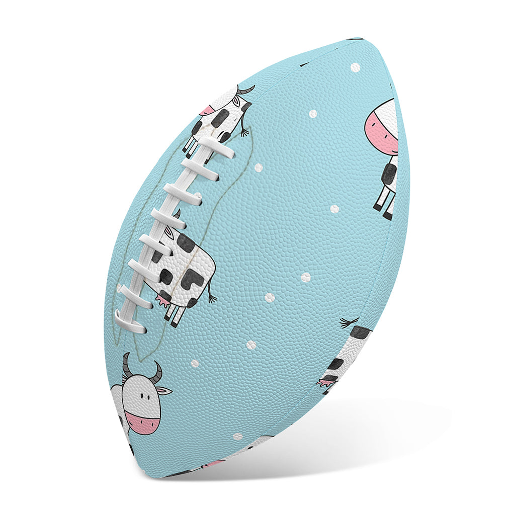 Doodle Cow Pattern Print Rugby Ball