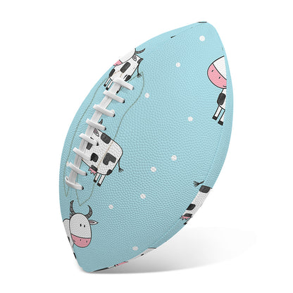 Doodle Cow Pattern Print Rugby Ball