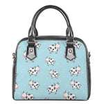 Doodle Cow Pattern Print Shoulder Handbag