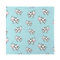 Doodle Cow Pattern Print Silk Bandana