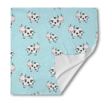 Doodle Cow Pattern Print Silk Bandana