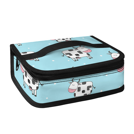 Doodle Cow Pattern Print Small Lunch Bag