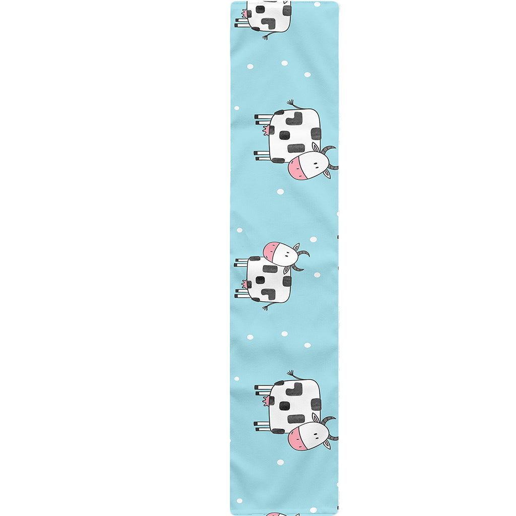 Doodle Cow Pattern Print Table Runner