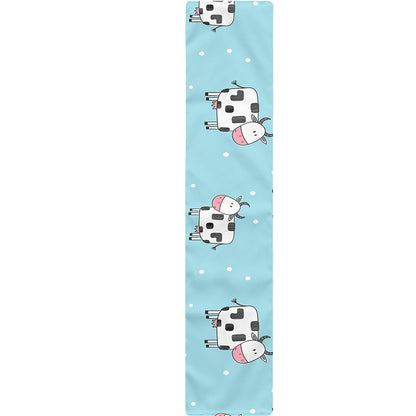 Doodle Cow Pattern Print Table Runner