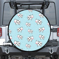 Doodle Cow Pattern Print Tire Cover