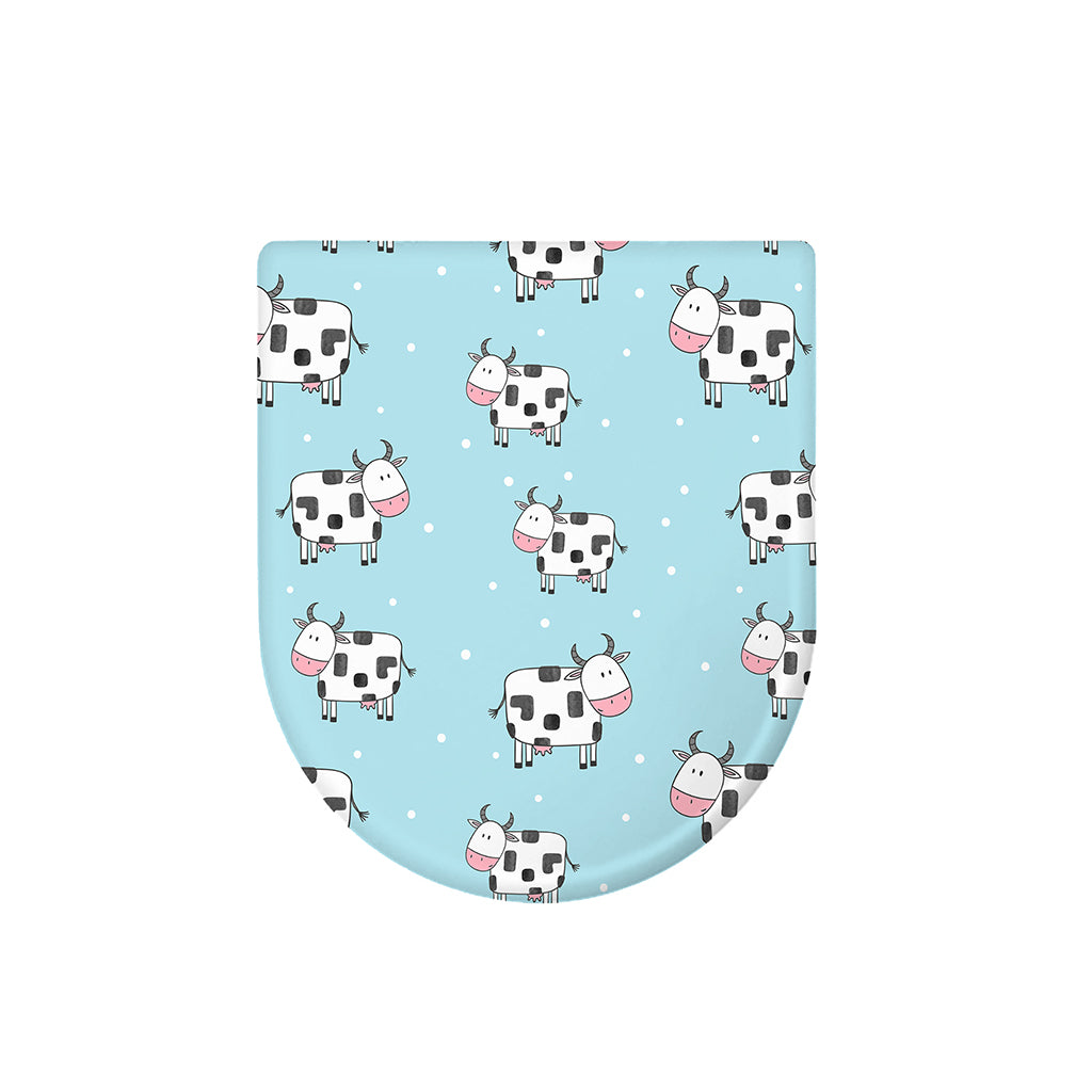 Doodle Cow Pattern Print Toilet Lid Cover