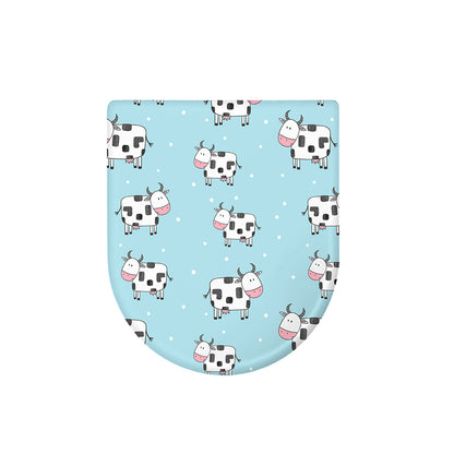 Doodle Cow Pattern Print Toilet Lid Cover