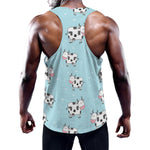Doodle Cow Pattern Print Training Tank Top