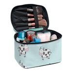 Doodle Cow Pattern Print Travel Makeup Bag