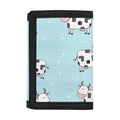 Doodle Cow Pattern Print Trifold Wallet