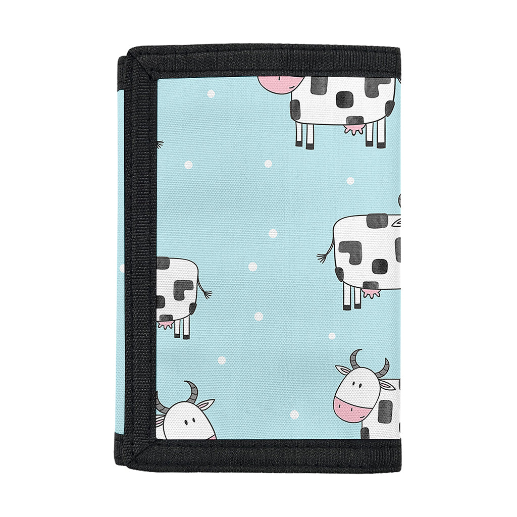 Doodle Cow Pattern Print Trifold Wallet