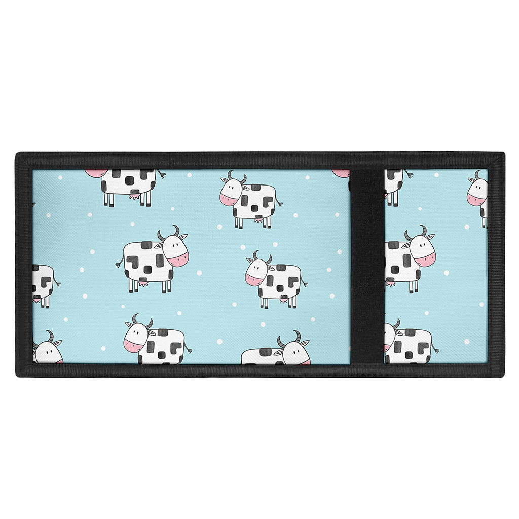 Doodle Cow Pattern Print Trifold Wallet
