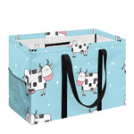 Doodle Cow Pattern Print Utility Tote Bag