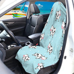 Doodle Cow Pattern Print Waterproof Car Seat Cover