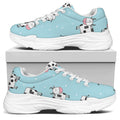 Doodle Cow Pattern Print White Chunky Shoes