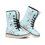 Doodle Cow Pattern Print Winter Boots