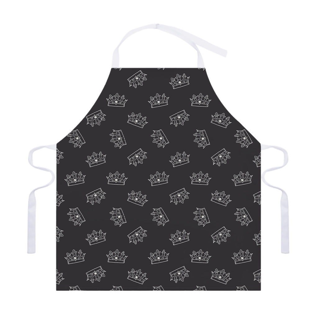 Doodle Crown Pattern Print Adjustable Apron