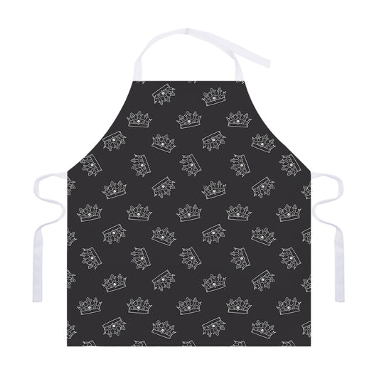 Doodle Crown Pattern Print Adjustable Apron